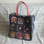 ＊＊minoin様専用＊＊ニットモチーフバッグ（濃いグレー系）