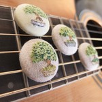 『盆栽』刺繍のくるみボタン　４鉢の中から１鉢お選びください♪