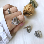 silver heart ring
