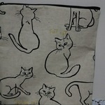 猫ちゃんクラッチバック(生なり)