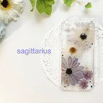 クリスマスセール☆iPhone6(s)  ブルーパープル コワニー押し花スマホケース 