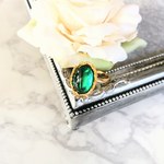 【再販】ジャーマンヴィンテージ★リング＜エメラルド×ゴールド＞gorgeous