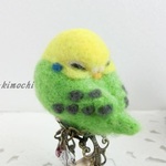 セキセイインコ◆リング指輪◆tame budgie◆羊毛フェルト◆眠りインコ