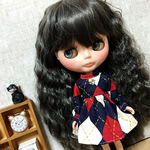 リカちゃん　ブライス   アーガイル柄ワンピース
