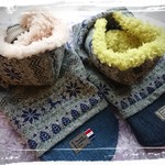 【Kさま専用カート】ジャガード＆ボアフードのデニム切り替えパーカー＆お散歩バッグ 