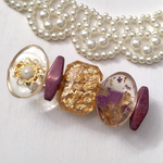 purple×goldバレッタ