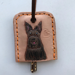 【tomomigts様オーダー】スコティッシュテリア 犬種別 キーカバー キーケース 犬雑貨 革小物 レザークラフト 本革
