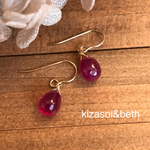 再販 激かわ♡小粒ルビーのピアス
