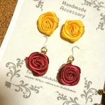 chisa0902kou様専用クリスマス 冬にシンプル上品な薔薇ピアス 