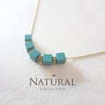 木のネックレス〈Turquoise〉
