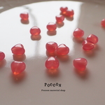 candy pink heart♥ チェコビーズ 20個