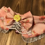 犬・猫　30～32　cocoちゃんリボンチョーカー　和柄・桜・ピンク・お正月