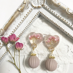 ドライフラワー・ハート・フラワー pierce・earring