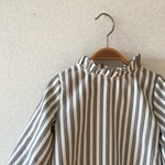 110㎝★ストライプのハイネックブラウス