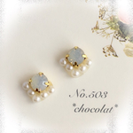 オパールカラー☆プチピアス