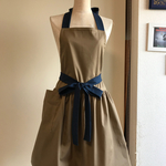 エプロン 大人用 濃いベージュ