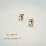 スワロフスキー *一粒ピアス*◇クリスタル◇