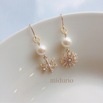 真っ白な雪 ピアス イヤリング