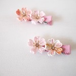 桜のベビーヘアクリップ　☆ベビーヘアピン☆ヘアクリップ☆