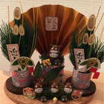どんぐり人形門松飾り