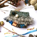  fur × ethnic  Ribbon  ヘアクリップ