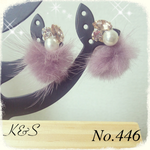 限定ミンクファービジューピアスNo.446