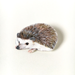 動物図鑑みたいなブローチ/ ハリネズミ