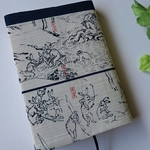 読書好き男子のブックカバー(鳥獣戯画)文庫本サイズ