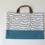 【再販】ランダムドットのレッスンバッグ(青)【男の子】/Lesson bag/school bag
