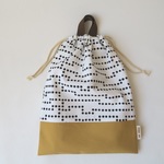 ランダムドットの体操着入れ(黄色)/drawstring bag【通園・通学】【男の子】