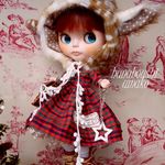 ＊専用ページ＊ファミリアのワンピ×バンビ頭巾＊コーデ９点セット ＊ブライス ＊ blythe outfit ＊ワンピース・ブーツ・帽子＊