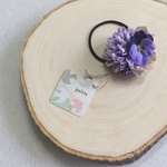 purple flower ヘアゴム