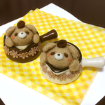 カフェオレとっぷりくまさん☆羊毛フェルト