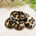 ベルベット生地　カボション　ヒョウ柄