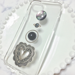【再販♡×4】ハートコンチョ iPhoneケース