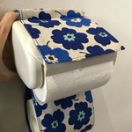 トイレットペーパーホルダーカバー 青花柄