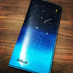 ほぼ日手帳week宇宙柄手染めレザーカバー