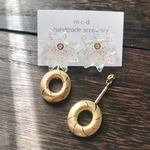 lamé star×gold ring pierce
