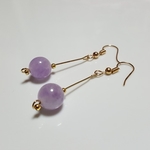 ピアス イヤリング 天然石 パワーストーン 樹脂ピアス  パープル~Love~