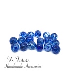 クラック水晶（ブルー）8mm♡7粒セット