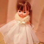 送料無料 メルちゃん ドレス ストールつき