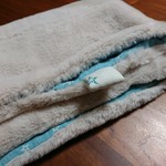ボアケット プレミアムラビットファー×ふわふわガーゼ