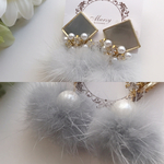 Ribon様 ファーキャッチライトグレー、チャコールグレー
