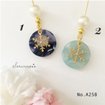 No.A258 真冬のブルーべっ甲❄︎雪の結晶❄︎ ピアス / イヤリング