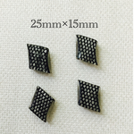 importアクリルグリッターボタンパーツ ブラック 4個入り