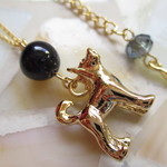 ◇1184再販 ✨高品質K１６ＧＰ 日本犬と星空のネックレス🐕∻∻∻♬ ※約４８㎝