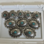 コンチョ シルバー 円形＆楕円×10こセット！