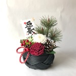 お正月アレンジ♪菊 白 プリザーブド フラワー ブリザードフラワー プレゼントお正月ギフト