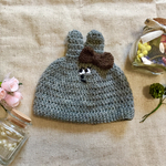 うさぎ帽子    グレー 【赤ちゃん用】