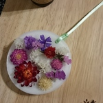 フラワーケーキのようなアロマワックスサシェ＊